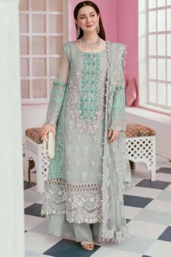 Elaaf Bridal Organza dress with organza embroidered dupatta | elaaf party wears dresses 2025 sale