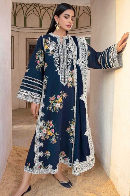 Crimson Lawn with embroidered chiffon dupatta | 3Pcs Chicken Kari Embroidered Summer Lawn Collection 2025