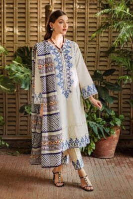 Aisling 3pcs Unstitched Embroidered Summer Lawn Suit