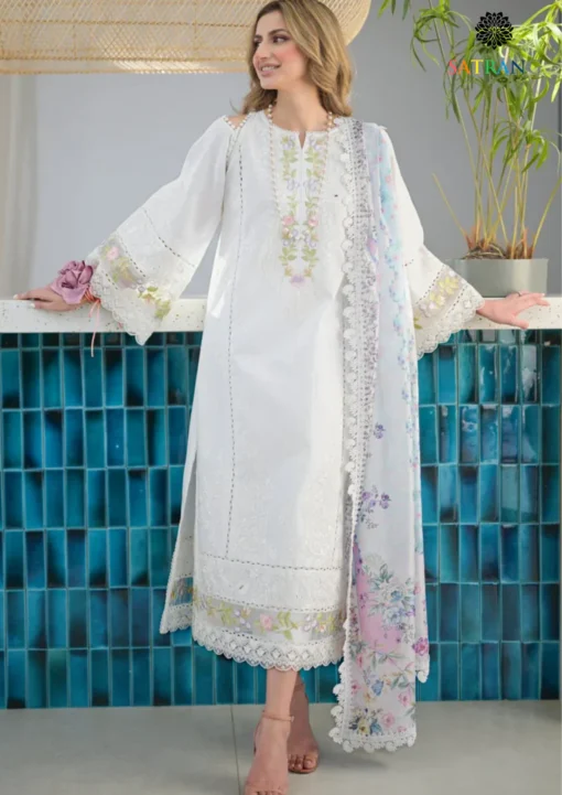 baroque jazmin Luxury Lawn 2025 | Unstitched 3Pcs with Diamond Dopatta Collection 2025