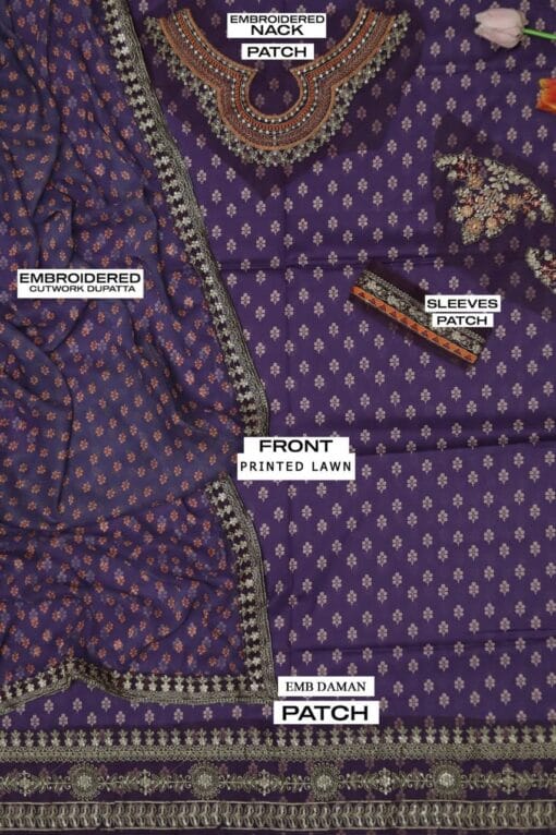 Lawn by Libas e Khas Store LL-116| 3Pcs Embroidered Summer Lawn Collection 2025 - Image 2