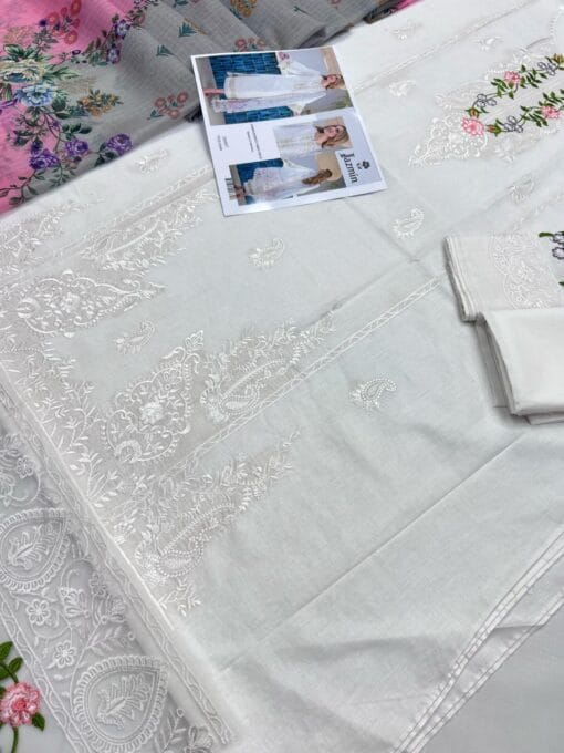 baroque jazmin Luxury Lawn 2025 | Unstitched 3Pcs with Diamond Dopatta Collection 2025