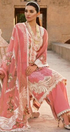 Chrismon Rose SR-112 | 3Pcs Organza Embroidered Luxury Collection 2025
