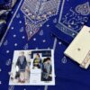 ZARA SHAHJAHAN LAWN WITH DIGITAL Diamond DUPATTA Shirt Front FULL HEAVY Embroidery WITH DAMAN PATCH Sleeves full Heavy Embroidery EMBROIDERY TROUSER DIGITAL PRINT DIAMOND DUPATTA
