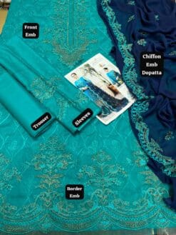Afrozeh by Libas e khas AL-115| 3Pcs Embroidered Luxury Eid Collection 2025