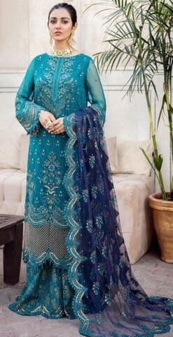 Afrozeh by Libas e khas AL-115| 3Pcs Embroidered Luxury Eid Collection 2025