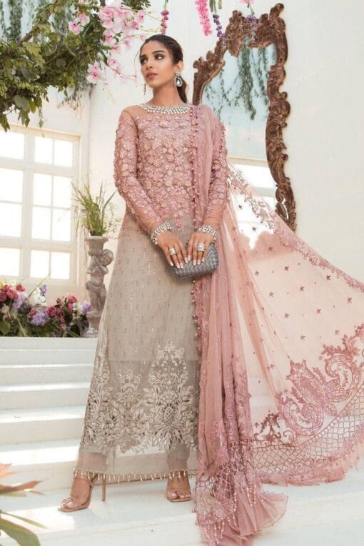 MariaB Luxury Lawn MB-1132| 3Pcs Embroidered Summer Lawn Wedding Collection 2025