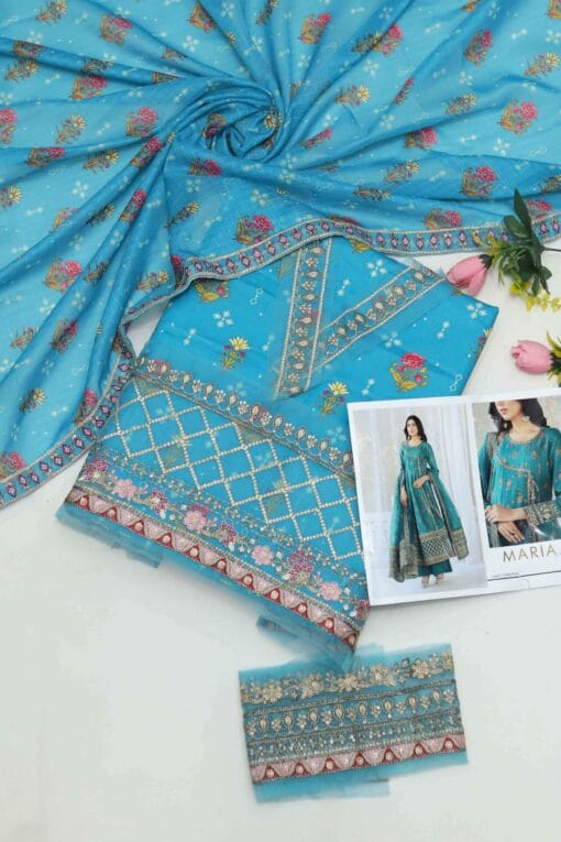 MariaB Luxury Lawn MB-1133| 3Pcs Embroidered Summer Lawn Wedding Eid Collection 2025