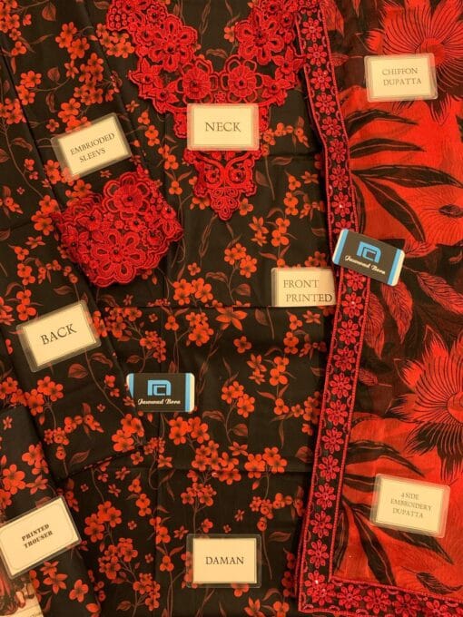 Baroque Lawn BQ-2073 | Unstitched 3Pcs Digital Printed Lawn Collection 2025 - Image 3