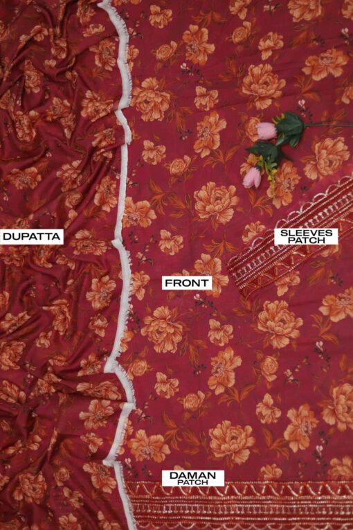 MariaB Luxury Lawn MB-1135| 3Pcs Embroidered Summer Lawn Wedding Eid Collection 2025 - Image 4