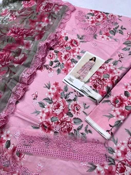 Iznik Lawn IZ-112A | 3Pcs Premium Embroidered Summer Eid Collection 2025 - Image 9
