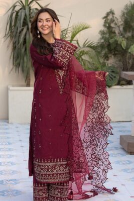 Rangreza embroidered summer lawn 2025 | Rangreza summer sale 2025