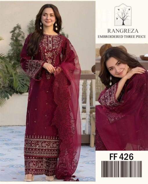 Rangreza embroidered summer lawn 2025 | Rangreza summer sale 2025