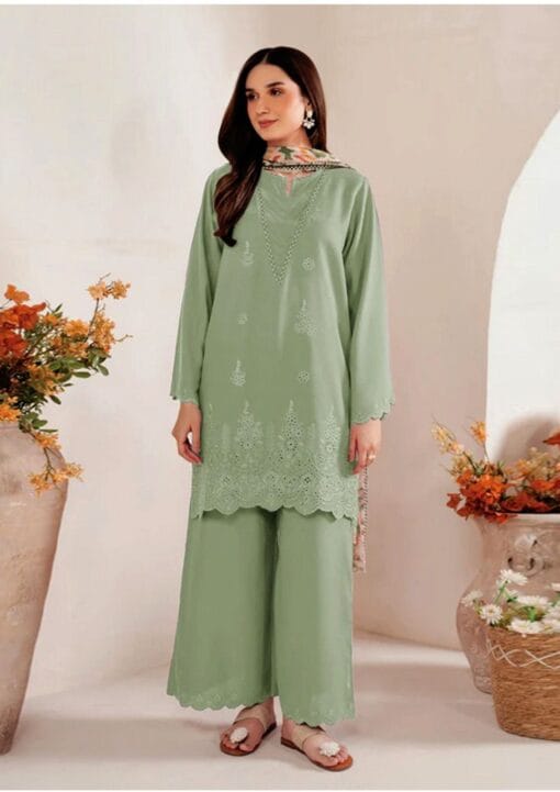 Garnet embroidered chicken kari summer lawn suit 2025