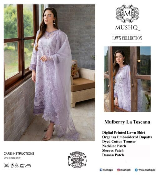 Mushq embroidered summer premium lawn collections 2025 | mushq summer sale | mushq lawn collections 2025