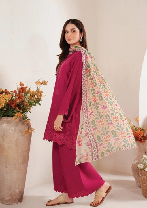 Garnet embroidered chicken kari summer lawn suit 2025
