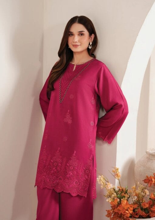 Garnet embroidered chicken kari summer lawn suit 2025