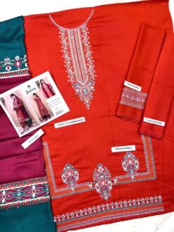 Jazmin by LibaseKhas dhanak JZ-608 | 3Pcs Premium Embroidered winter dhanak Collection 2025