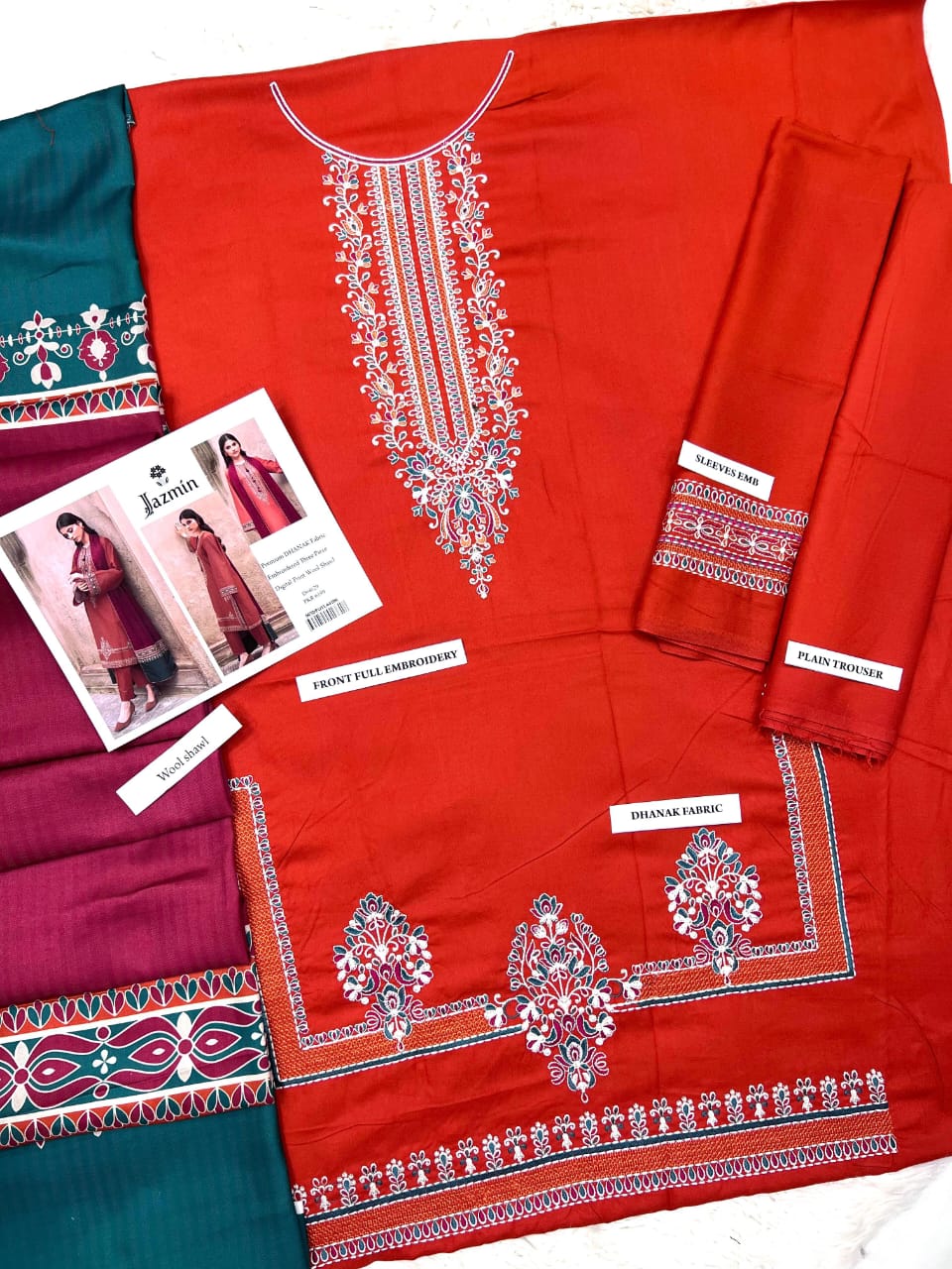 Jazmin by LibaseKhas Dhanak JZ-608 | 3Pcs Premium Embroidered Winter Dhanak Collection 2025 4 Jazmin by LibaseKhas dhanak JZ-608 | 3Pcs Premium Embroidered winter dhanak Collection 2025