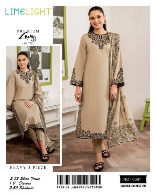 LimeLight embroidered summer collections with digital printed voil lawn dupatta 2025