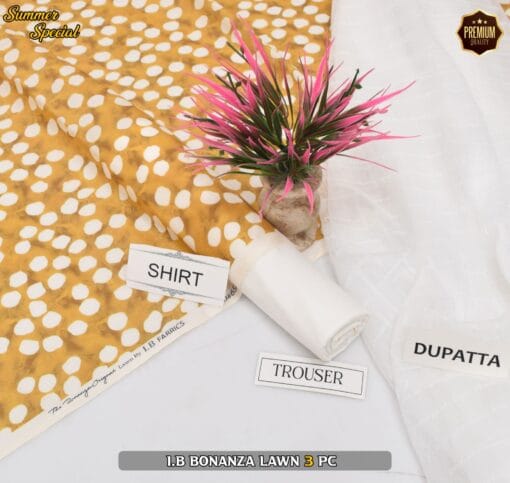 Bonanza Digital Printed Lawn | 3Pcs Premium Printed Summer Collection 2025 BZ-0421