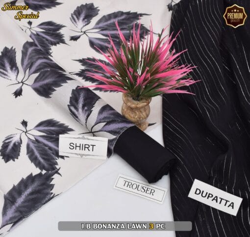 Bonanza Digital Printed Lawn | 3Pcs Premium Printed Summer Collection 2025 BZ-0411