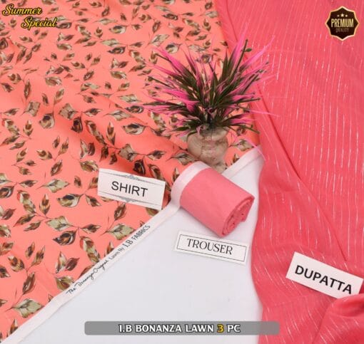 Bonanza Digital Printed Lawn | 3Pcs Premium Printed Summer Collection 2025 BZ-0430