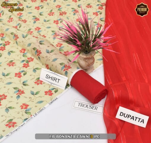 Bonanza Digital Printed Lawn | 3Pcs Premium Printed Summer Collection 2025 BZ-0432