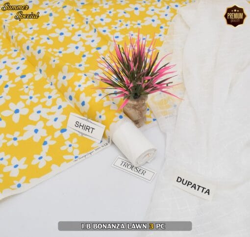 Bonanza Digital Printed Lawn | 3Pcs Premium Printed Summer Collection 2025 BZ-0437