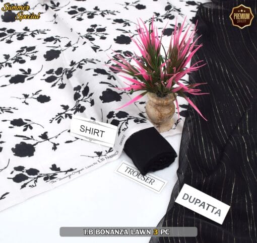 Bonanza Digital Printed Lawn | 3Pcs Premium Printed Summer Collection 2025 BZ-0451