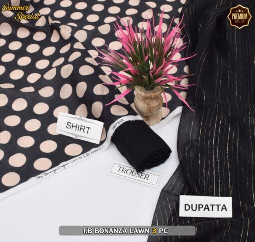 Bonanza Digital Printed Lawn | 3Pcs Premium Printed Summer Collection 2025 BZ-0452
