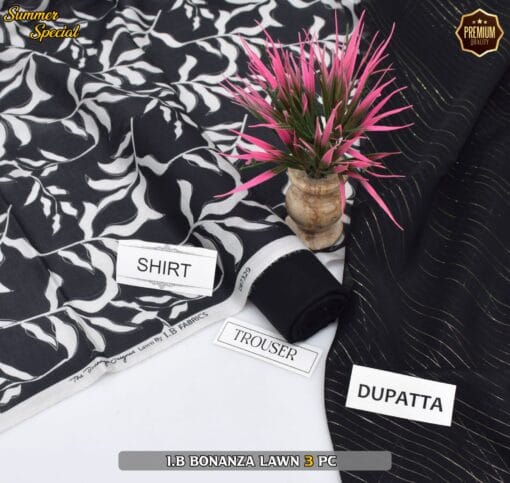 Bonanza Digital Printed Lawn | 3Pcs Premium Printed Summer Collection 2025 BZ-0455
