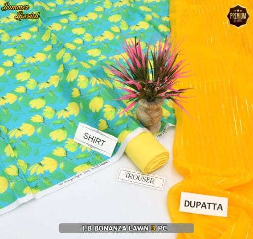 Bonanza Digital Printed Lawn | 3Pcs Premium Printed Summer Collection 2025 BZ-0462