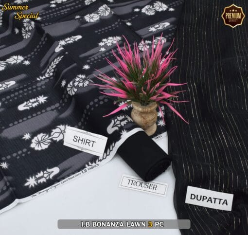 Bonanza Digital Printed Lawn | 3Pcs Premium Printed Summer Collection 2025 BZ-0465