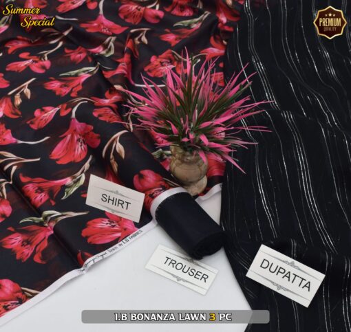 Bonanza Digital Printed Lawn | 3Pcs Premium Printed Summer Collection 2025 BZ-0466