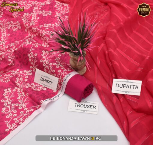 Bonanza Digital Printed Lawn | 3Pcs Premium Printed Summer Collection 2025 BZ-0467