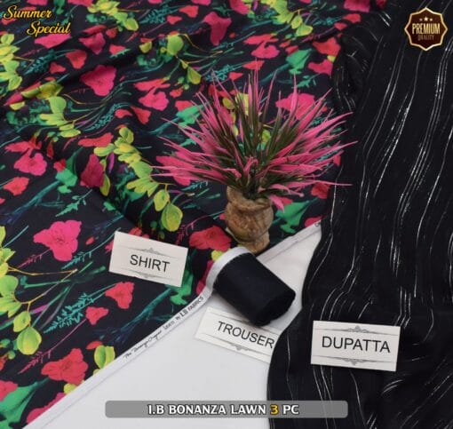 Bonanza Digital Printed Lawn | 3Pcs Premium Printed Summer Collection 2025 BZ-0470
