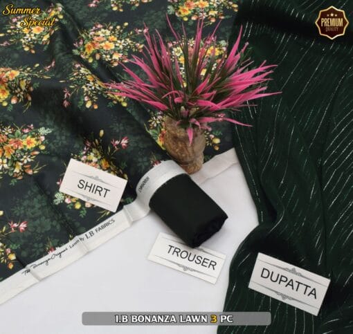 Bonanza Digital Printed Lawn | 3Pcs Premium Printed Summer Collection 2025 BZ-0477