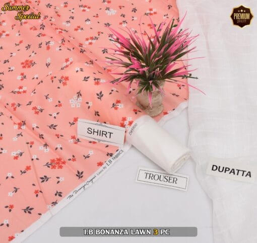 Bonanza Digital Printed Lawn | 3Pcs Premium Printed Summer Collection 2025 BZ-0416
