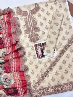 Zainab Chottani 3pcs Unstitched Embroidered Summer Lawn Suit | Zainab Chottani lawn Dupatta | Zainab Chottani unstitched 3 piece premium embroidered lawn suit 2025