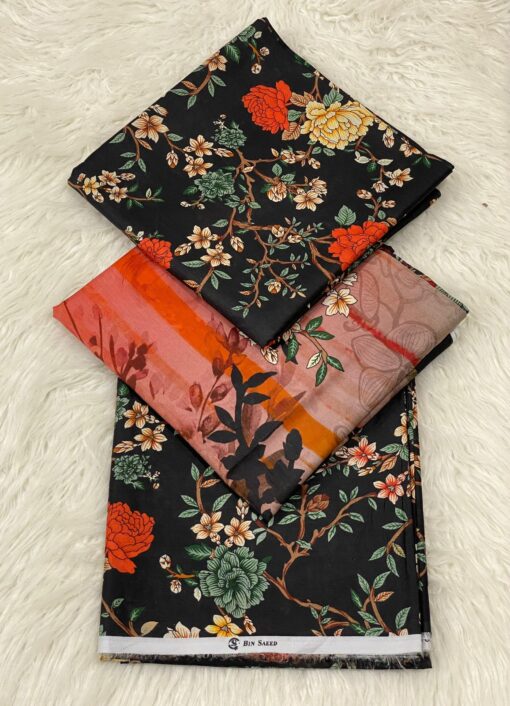 Bin Saeed summer collections 2025 | 3Pcs Digital Printed Summer Lawn Collection 2025 | bin-saeed-summer-sale-2025 digital printed 3 piece