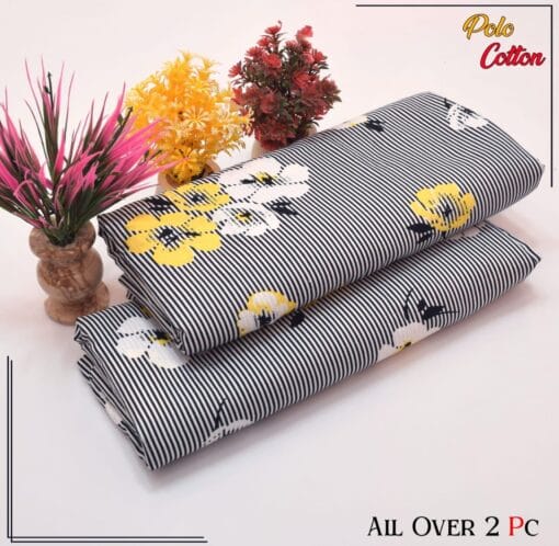 Libas e Khas Floral Prints Micro Polo Cotton 2025 | 2Pcs Digital Printed Summer Dress LKPC-00165