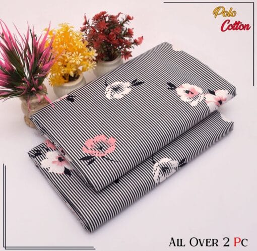 Libas e Khas Floral Prints Micro Polo Cotton 2025 | 2Pcs Digital Printed Summer Dress LKPC-00151