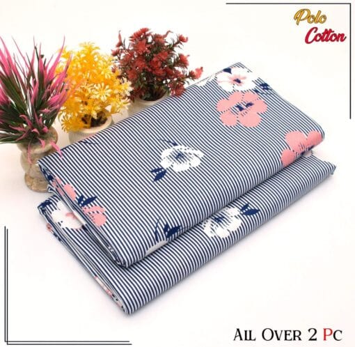 Libas e Khas Floral Prints Micro Polo Cotton 2025 | 2Pcs Digital Printed Summer Dress LKPC-00150