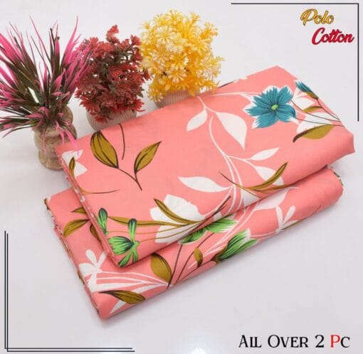 Libas e Khas Floral Prints Micro Polo Cotton 2025 | 2Pcs Digital Printed Summer Dress LKPC-00139