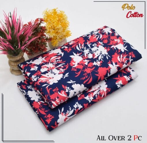 Libas e Khas Floral Prints Micro Polo Cotton 2025 | 2Pcs Digital Printed Summer Dress LKPC-00135