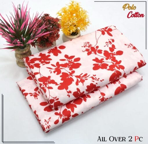 Libas e Khas Floral Prints Micro Polo Cotton 2025 | 2Pcs Digital Printed Summer Dress LKPC-00118