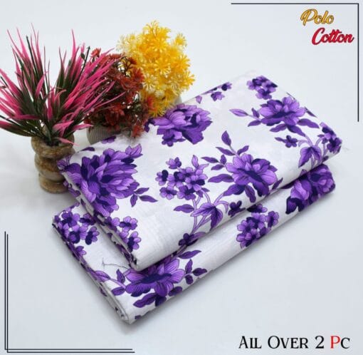 Libas e Khas Floral Prints Micro Polo Cotton 2025 | 2Pcs Digital Printed Summer Dress LKPC-00114