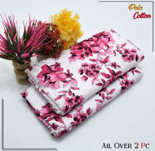 Libas e Khas Floral Prints Micro Polo Cotton 2025 | 2Pcs Digital Printed Summer Dress LKPC-00113