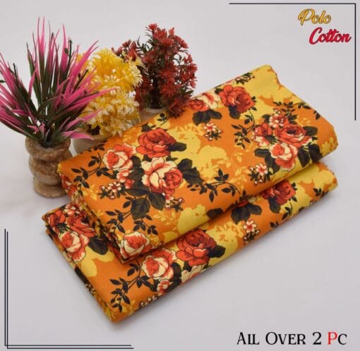 Libas e Khas Floral Prints Micro Polo Cotton 2025 | 2Pcs Digital Printed Summer Dress LKPC-00108